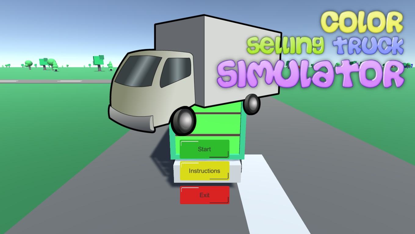 Tela inicial de Color Selling Truck Simulator